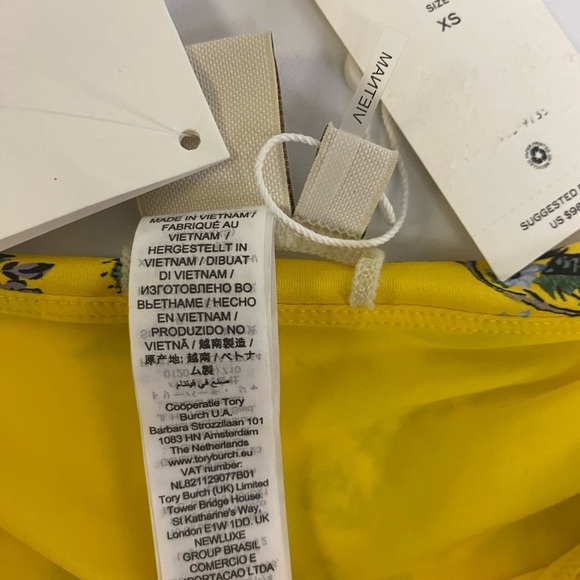 Tory Burch NWT  Lyonnaise Floral Bikini Swimsuit Bottom Side Tie Women's Size XS - Picture 7 of 10